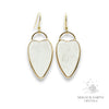 Clear Quartz Charmed Heart Earrings for Amplified Insight