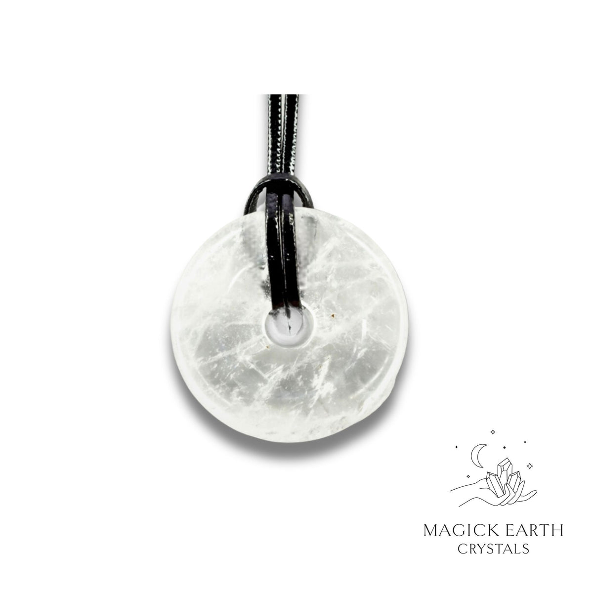 Natural Clear Quartz crystal donut view b