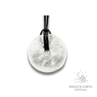 Natural Clear Quartz crystal donut view b