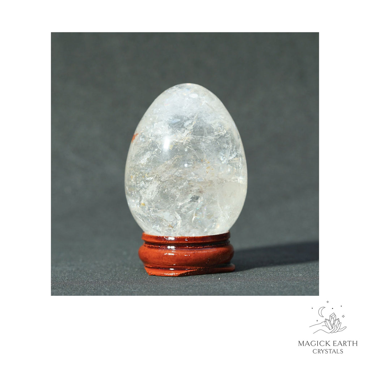  Natural Clear Quartz Crystal Egg View A