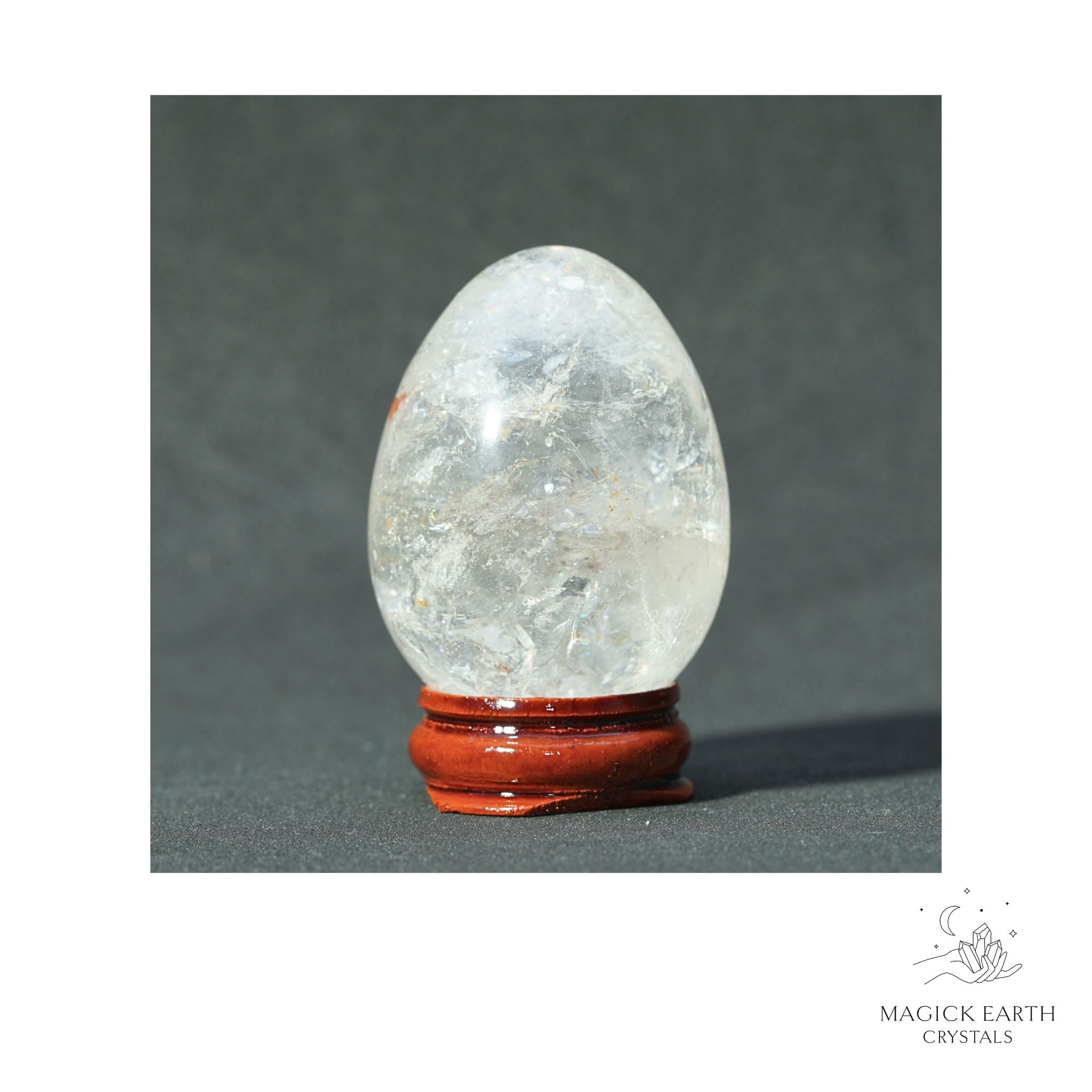  Natural Clear Quartz Crystal Egg View A