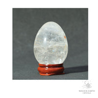  Natural Clear Quartz Crystal Egg View B