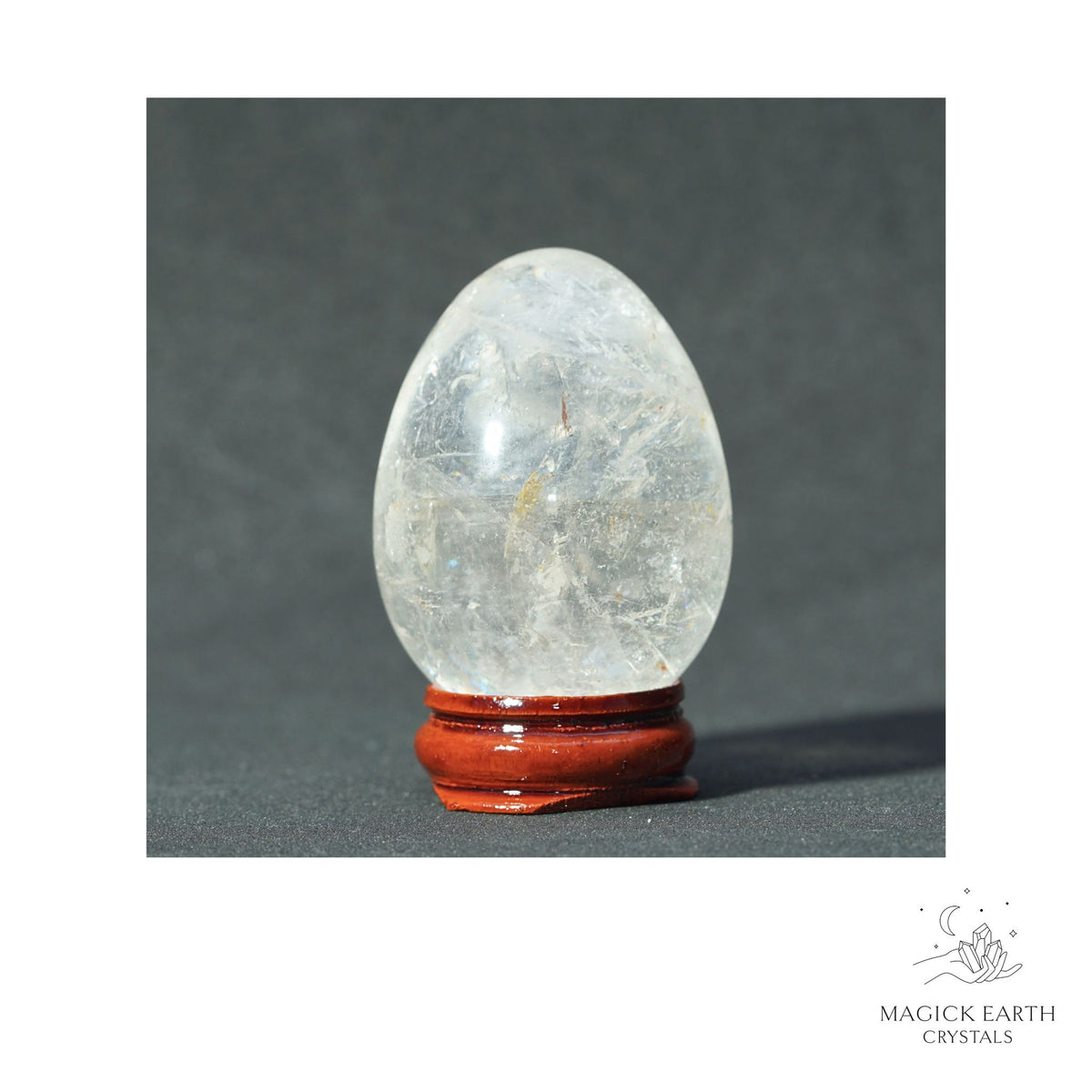  Natural Clear Quartz Crystal Egg View C