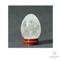  Natural Clear Quartz Crystal Egg View C