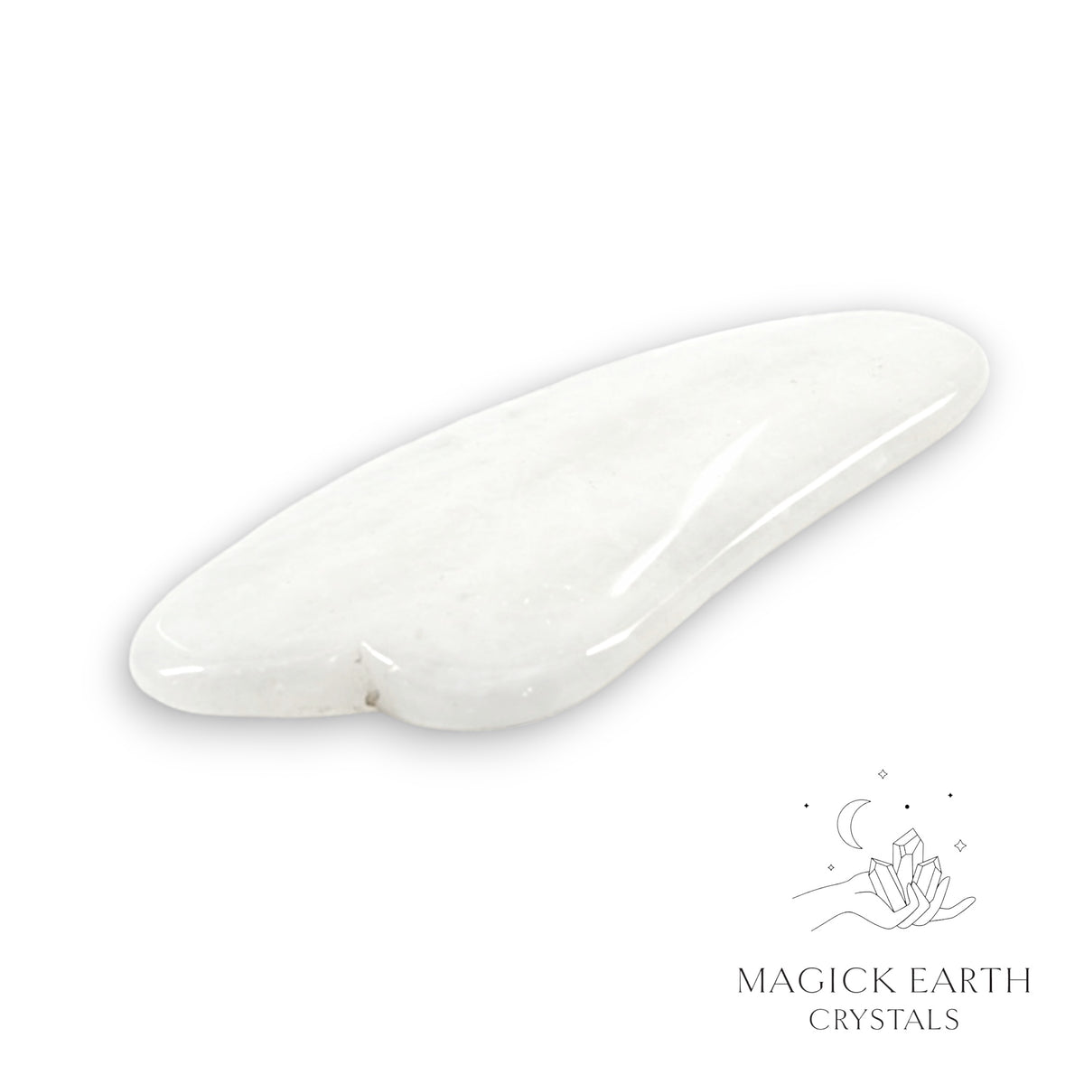 Natural Clear Quartz crystal Gua Sha tool  view a