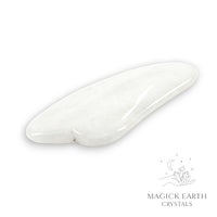 Natural Clear Quartz crystal Gua Sha tool  view a