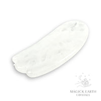 Natural Clear Quartz crystal Gua Sha tool  view b