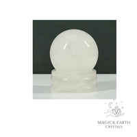  Natural Clear Quartz crystal sphere view a