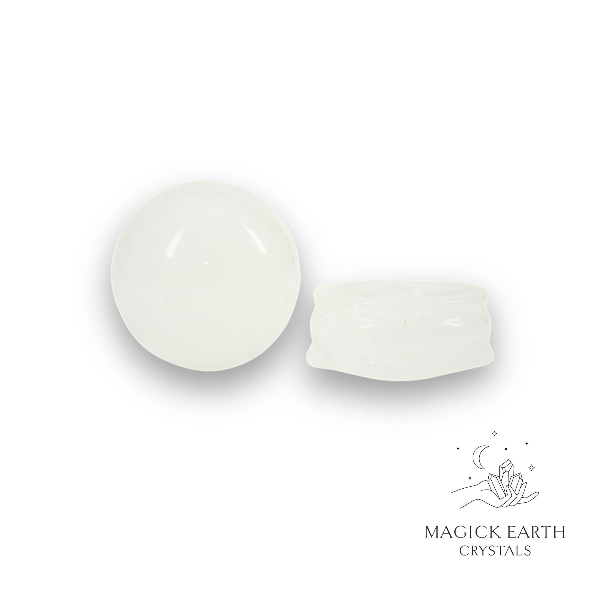 Natural Clear Quartz crystal sphere view b