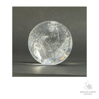 Natural Clear Quartz Crystal sphere 38mm view d
