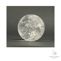 Natural Clear Quartz Crystal sphere 43mm view d