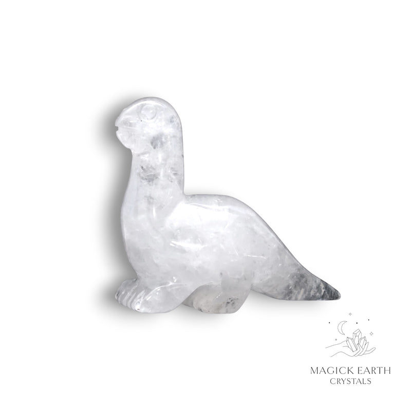 Clear Quartz Dinosaur For Amplified Insight