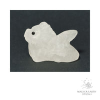 Natural Clear Quartz crystal dragon figurine view b