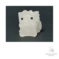 Natural Clear Quartz crystal dragon figurine view c
