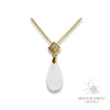 Clear Quartz Faceted Pendant with Gold Finish For Amplified Insight