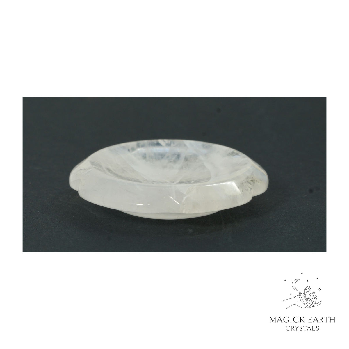 Natural Clear Quartz flower thumb stone view a