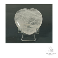 Natural Clear Quartz heart thumb stone view b