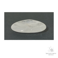 Natural Clear Quartz heart thumb stone view c