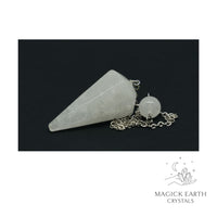 Clear Quartz Large Cone Pendulum For Amplified Insight