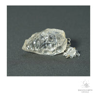  Natural Clear Quartz raw crystal pendulum view a
