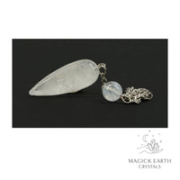 Clear Quartz Teardrop Pendulum for Amplified Insight