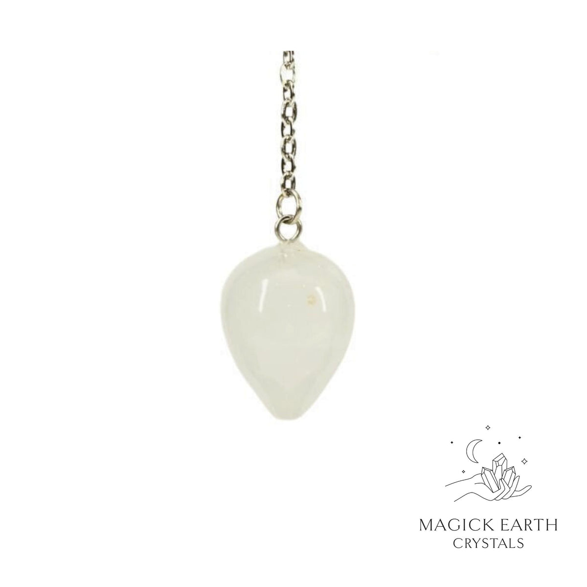 Clear Quartz Water Drop Pendulum for Amplified Insight