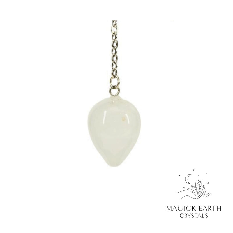 Clear Quartz Water Drop Pendulum for Amplified Insight