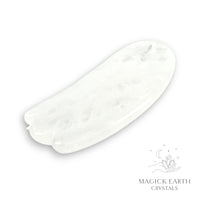 Clear Quartz Wave Style Gua Sha Massage Tool  For Amplified Insight