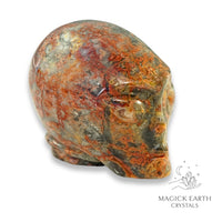 Natural Crazy Agate crystal alien skull view a
