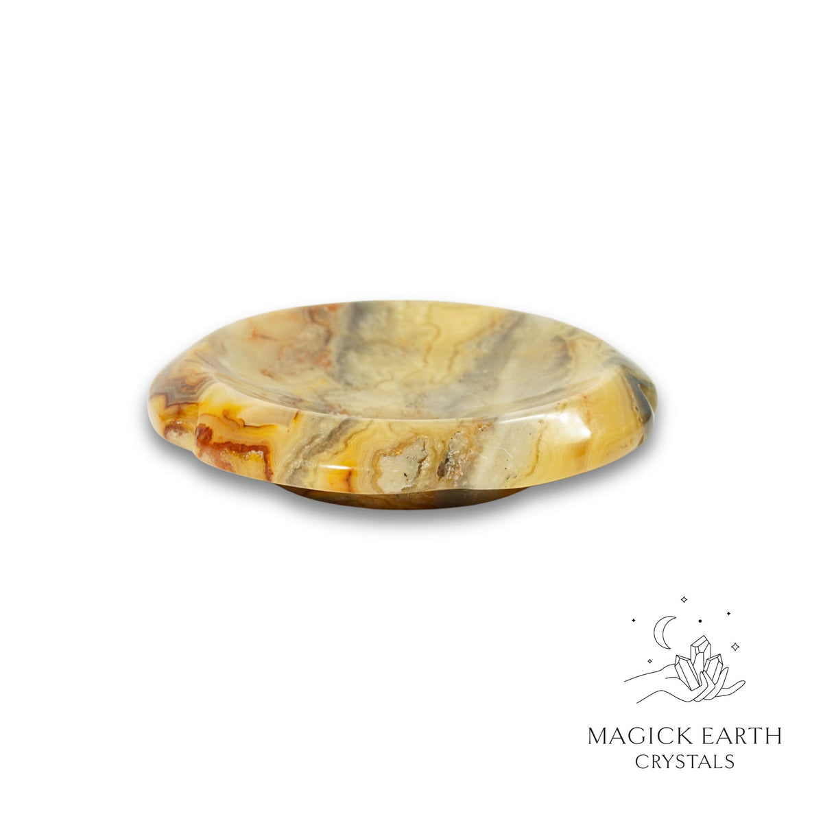 Natural Crazy Agate flower thumb stone view a