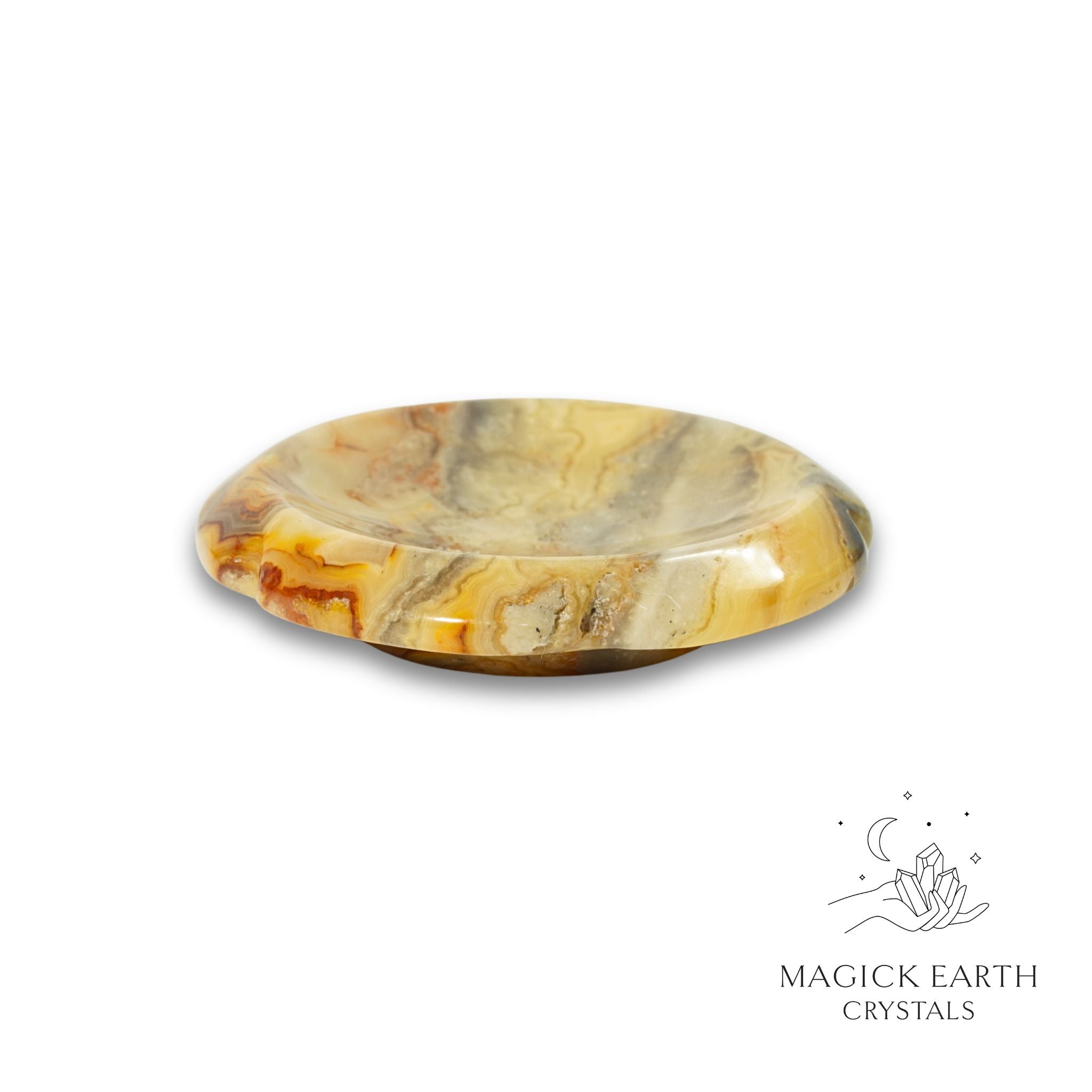 Natural Crazy Agate flower thumb stone view a