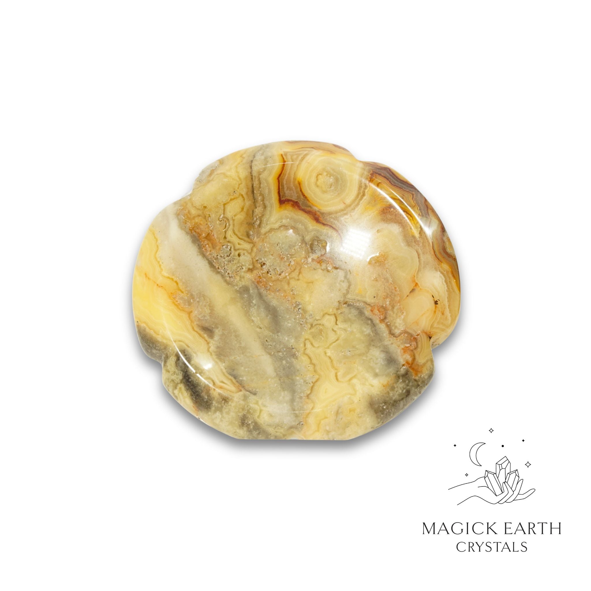 Natural Crazy Agate flower thumb stone view b