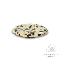 Natural Dalmatian Jasper flower thumb stone view a