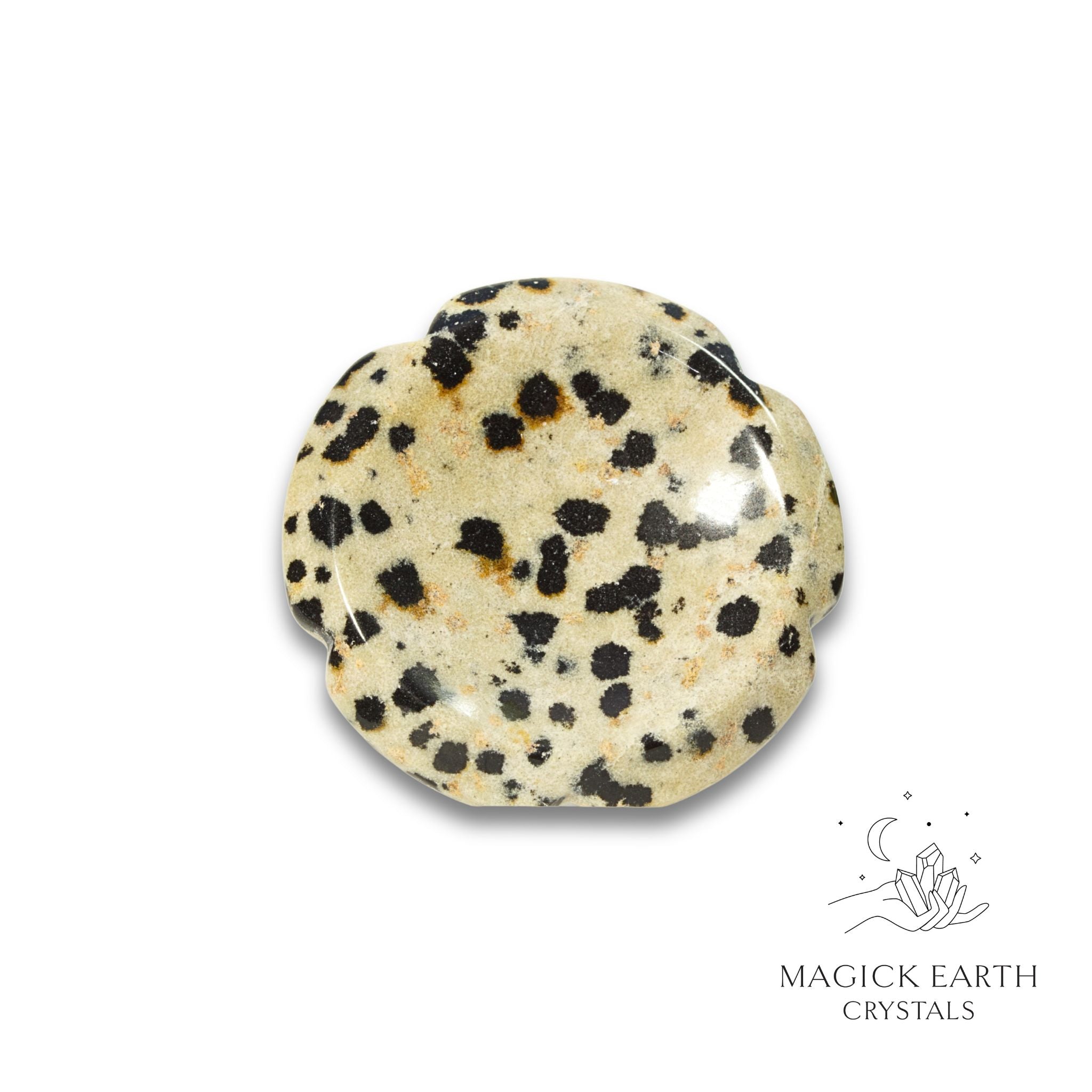 Natural Dalmatian Jasper flower thumb stone view b