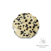 Natural Dalmatian Jasper flower thumb stone view c