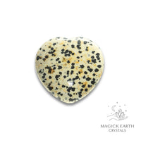 Natural Dalmatian Jasper heart thumb stone view b