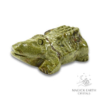 Natural Dragons Blood Jasper Crystal crocodile figurine view b