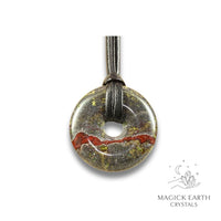 Natural Dragons Blood Jasper crystal donut view b