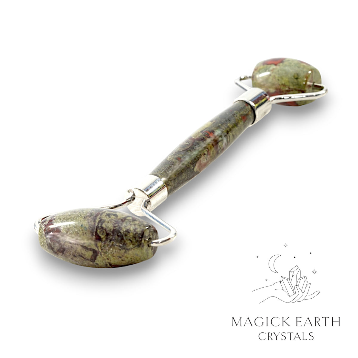 Natural Dragons Blood Jasper crystal massage roller view b