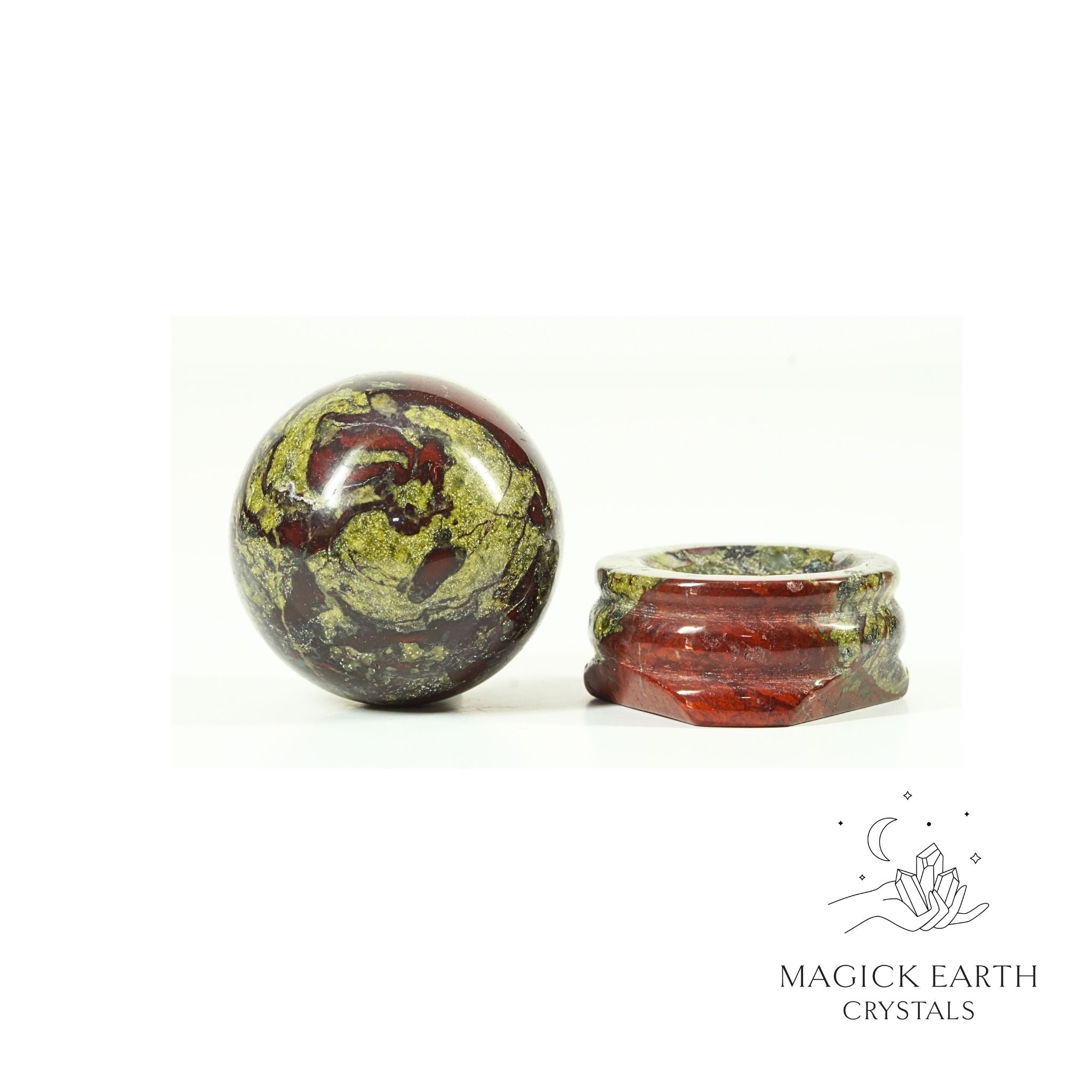 Natural Dragon's Blood Jasper crystal sphere view b