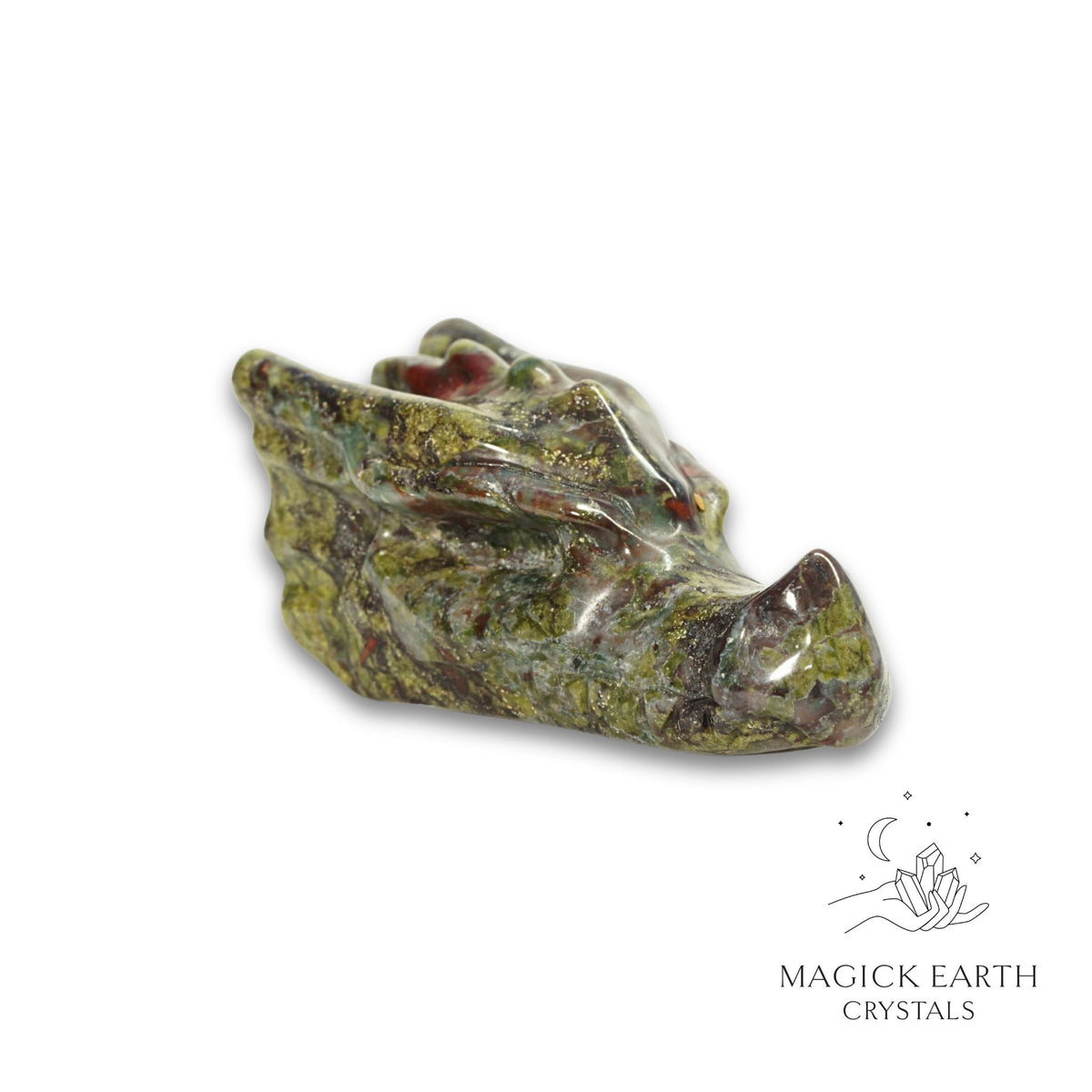  Natural Dragon's Blood Jasper crystal dragon skull view a