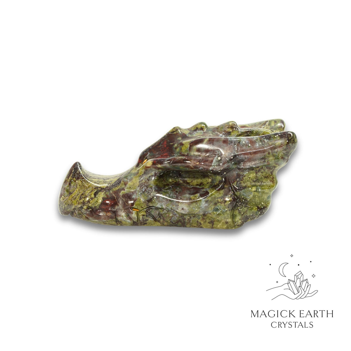  Natural Dragon's Blood Jasper crystal dragon skull view b