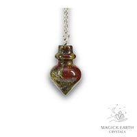 Dragons Blood Jasper Flask Pendulum for Gentle Strength
