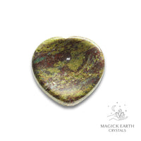 Natural Dragons Blood Jasper heart thumb stone view a