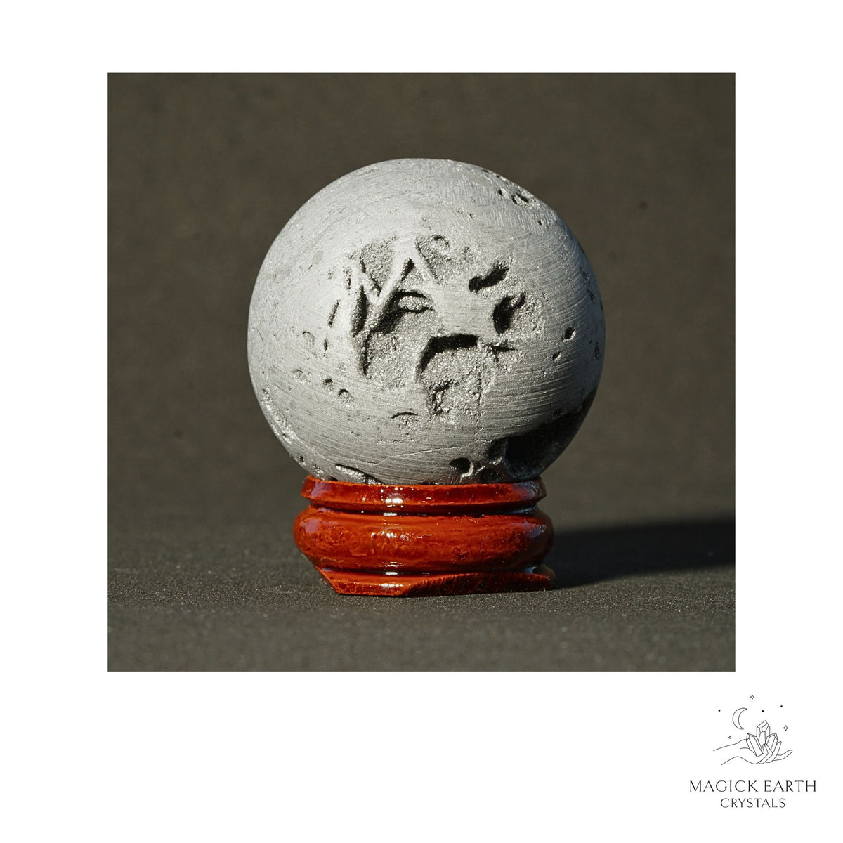 Electroplated Quartz Druzy crystal sphere, platinum finish view a