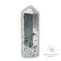 Electroplated Quartz Druzy Tower with Platinum Finish for Amplified Insight