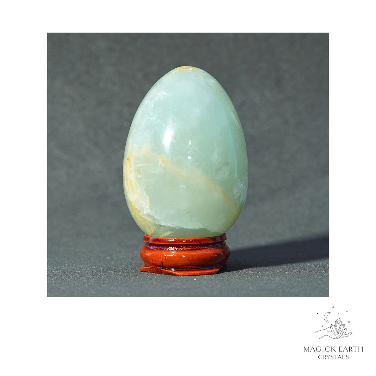 Natural Fluorite Crystal Egg View A