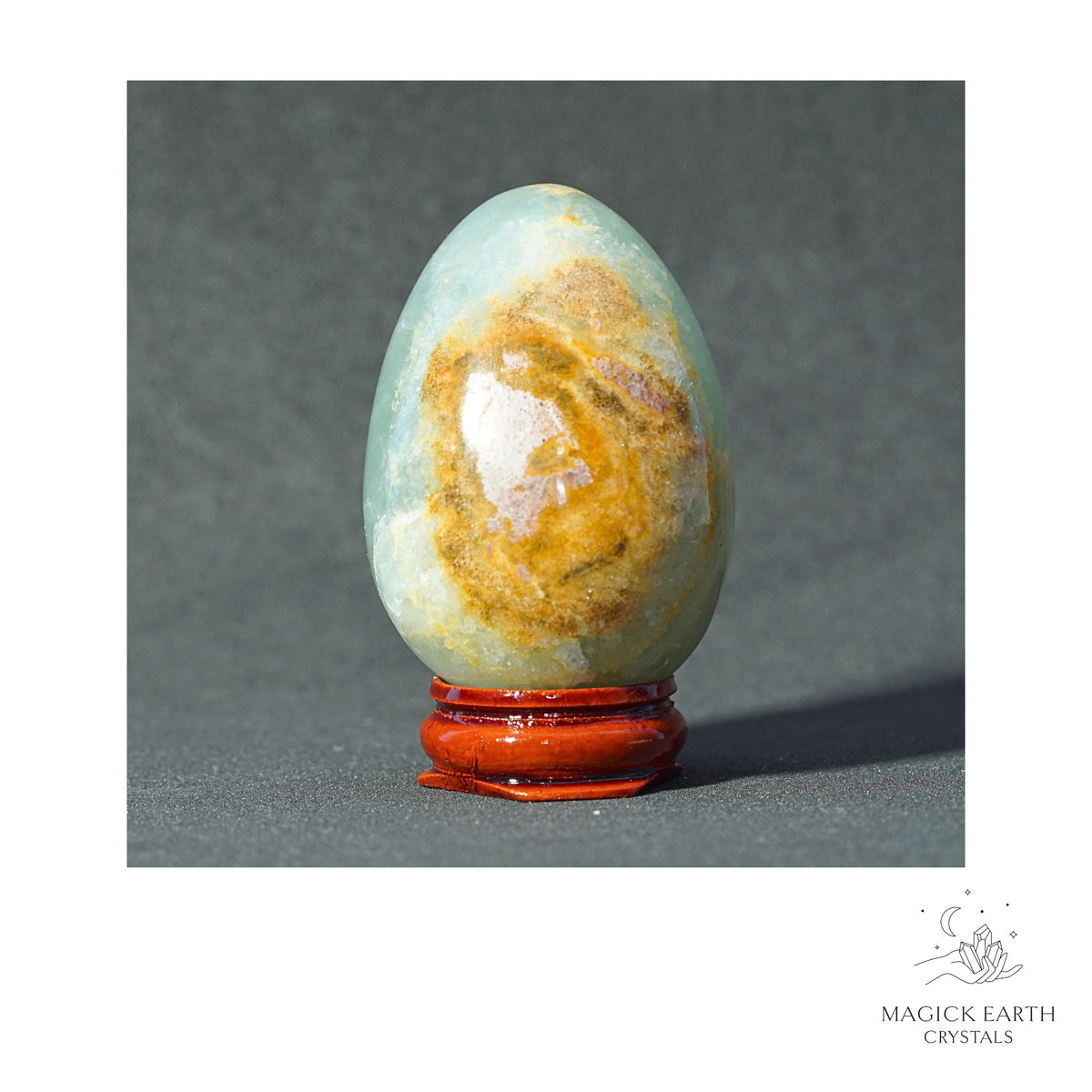Natural Fluorite Crystal Egg View B