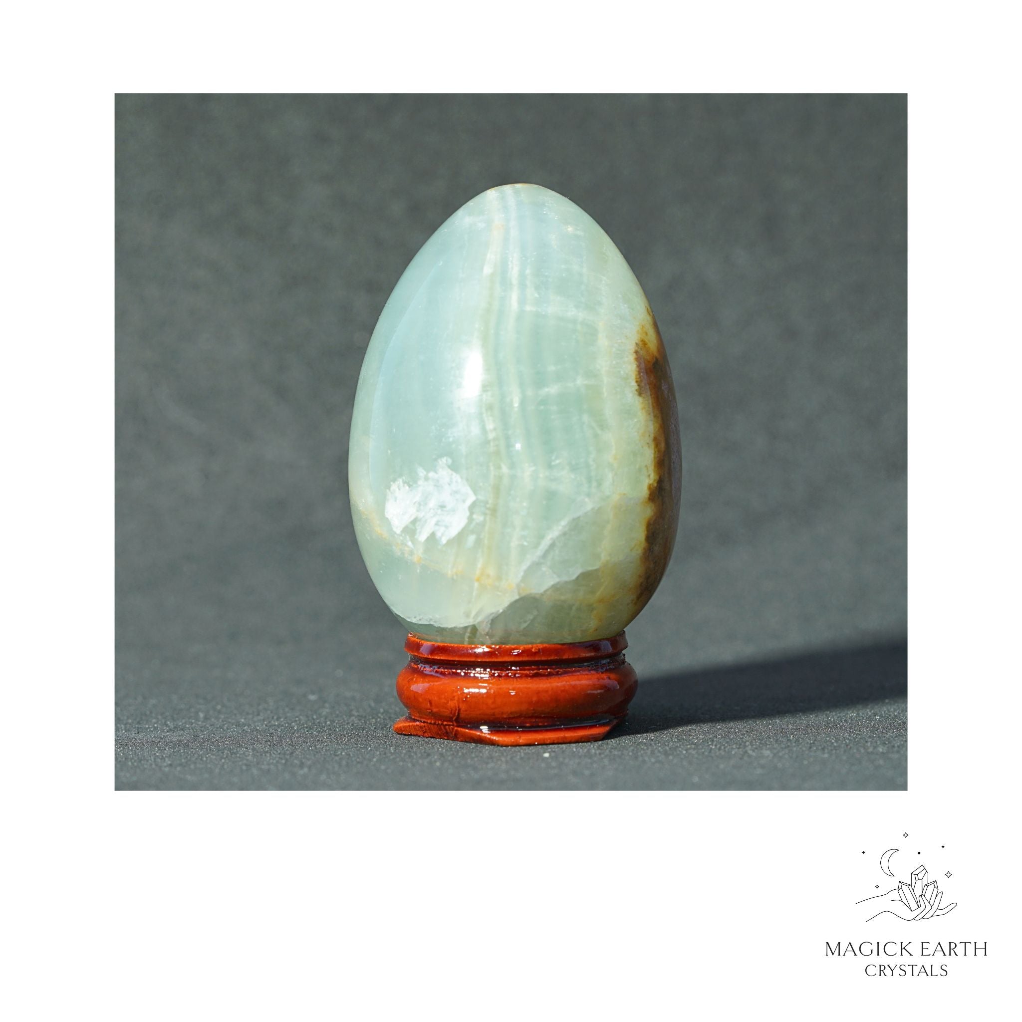Natural Fluorite Crystal Egg View C