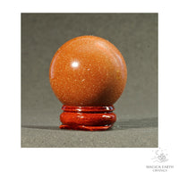 Goldstone crystal sphere 40mm view b